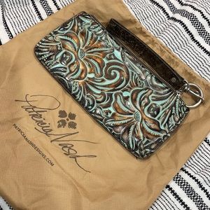 Patricia Nash turquoise Wristlet, Great condition used once.